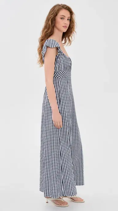 Splendid Gigi Gingham Midi Dress Navy/White | Thumbnail 4 Splendid Gigi Gingham Midi Dress Navy/White | Thumbnail 4
