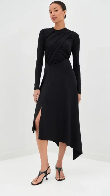 Victoria Beckham Long Sleeve Wrap Dress | Thumbnail 2 Victoria Beckham Long Sleeve Wrap Dress | Thumbnail 2