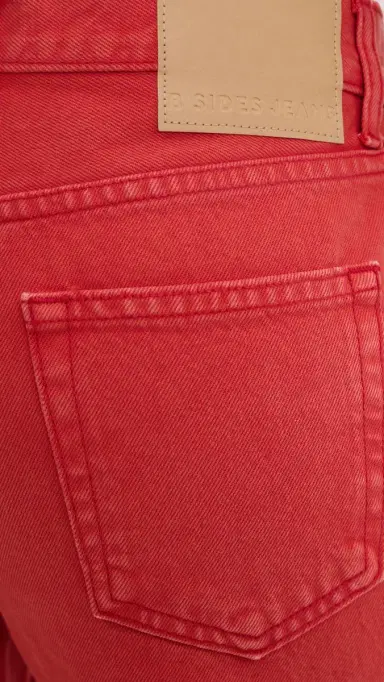 B SIDES Charlot Split Hem Jeans Faded Tomato Overdye 32 | Thumbnail 6 B SIDES Charlot Split Hem Jeans Faded Tomato Overdye 32 | Thumbnail 6