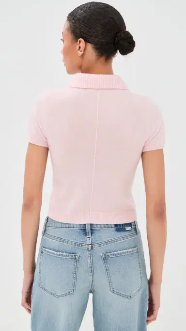 SIMKHAI Twila Cashmere Polo Bubblegum | Thumbnail 3 SIMKHAI Twila Cashmere Polo Bubblegum | Thumbnail 3