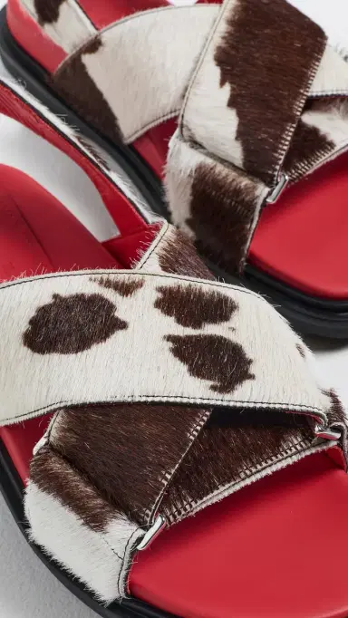 Marni Fussbett Crisscross Sandals Lily White/Brown | Thumbnail 6 Marni Fussbett Crisscross Sandals Lily White/Brown | Thumbnail 6