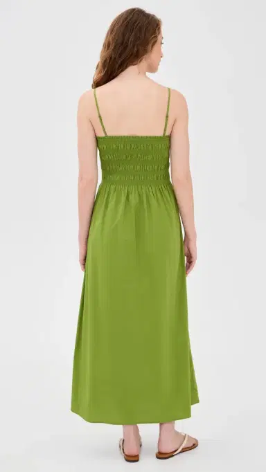 Pistola Bianca Shirred Bodice Dress ummer Green | Thumbnail 3 Pistola Bianca Shirred Bodice Dress ummer Green | Thumbnail 3