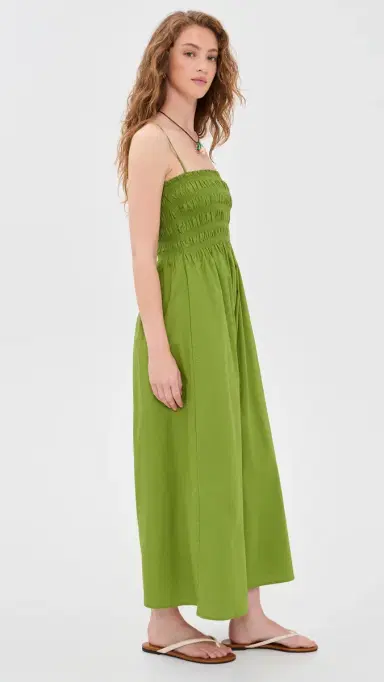 Pistola Bianca Shirred Bodice Dress ummer Green | Thumbnail 4 Pistola Bianca Shirred Bodice Dress ummer Green | Thumbnail 4