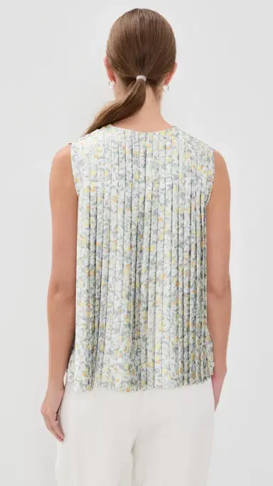 Vince Citrine Bloom Pleated Top | Thumbnail 3 Vince Citrine Bloom Pleated Top | Thumbnail 3