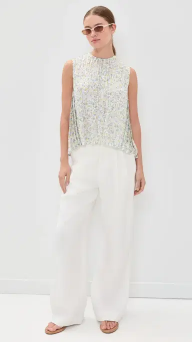 Vince Citrine Bloom Pleated Top | Thumbnail 5 Vince Citrine Bloom Pleated Top | Thumbnail 5