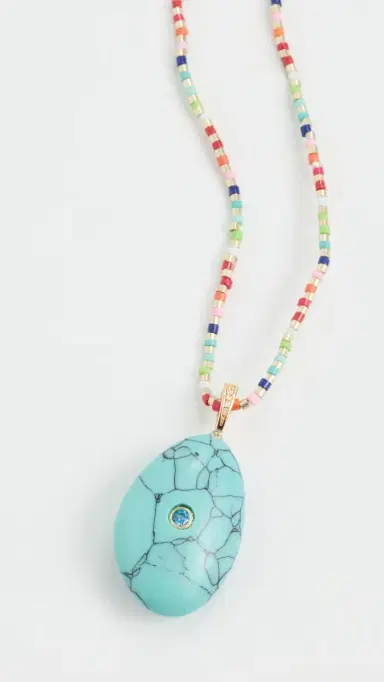 By Adina Eden Multicolor Beaded Drop Necklace Multicolor One Size | Thumbnail 2 By Adina Eden Multicolor Beaded Drop Necklace Multicolor One Size | Thumbnail 2