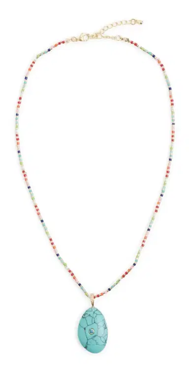 By Adina Eden Multicolor Beaded Drop Necklace Multicolor One Size | Thumbnail 1 By Adina Eden Multicolor Beaded Drop Necklace Multicolor One Size | Thumbnail 1