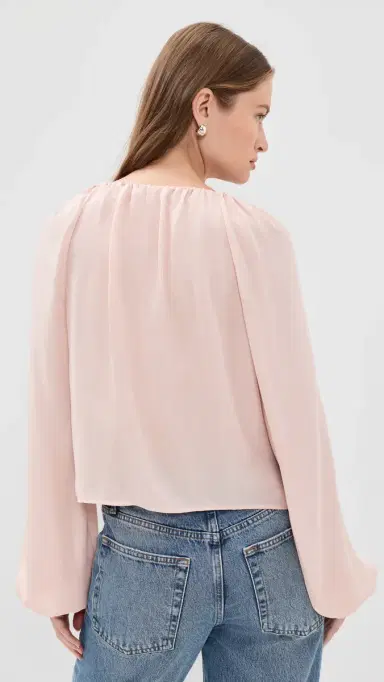 Frame The Silk Balloon Blouse Taffy M | Thumbnail 3 Frame The Silk Balloon Blouse Taffy M | Thumbnail 3