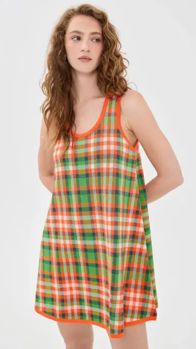 Staud Piazza Dress Villa Plaid S | Thumbnail 2 Staud Piazza Dress Villa Plaid S | Thumbnail 2