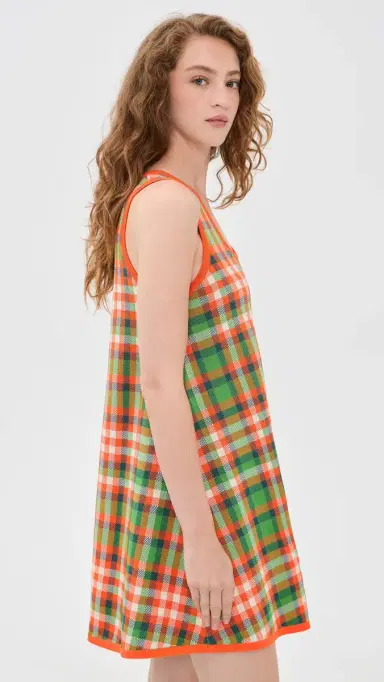 Staud Piazza Dress Villa Plaid S | Thumbnail 4 Staud Piazza Dress Villa Plaid S | Thumbnail 4