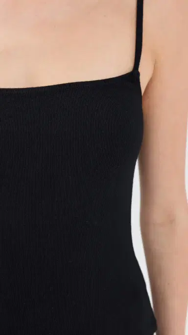 perfectwhitetee Ribbed kinny Tank True Black | Thumbnail 6 perfectwhitetee Ribbed kinny Tank True Black | Thumbnail 6