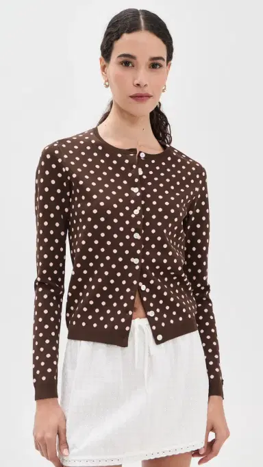 Sandy Liang Fable Cardigan Brown Multi | Thumbnail 2 Sandy Liang Fable Cardigan Brown Multi | Thumbnail 2