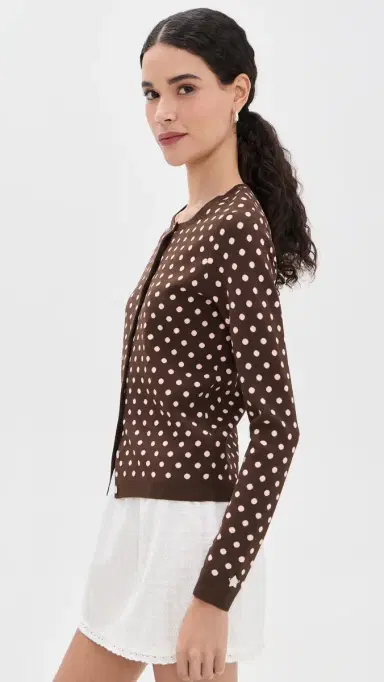 Sandy Liang Fable Cardigan Brown Multi | Thumbnail 4 Sandy Liang Fable Cardigan Brown Multi | Thumbnail 4