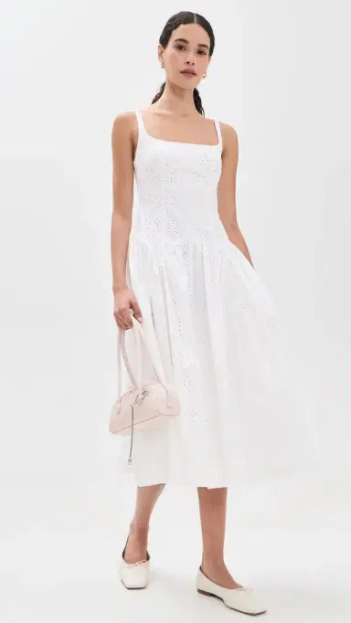 Sandy Liang Cricket Dress White | Thumbnail 5 Sandy Liang Cricket Dress White | Thumbnail 5