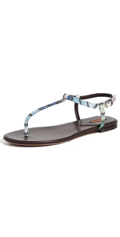 Missoni Leen Sandals Raschel Metallic Wave Evening Blue 41 | Thumbnail 1 Missoni Leen Sandals Raschel Metallic Wave Evening Blue 41 | Thumbnail 1