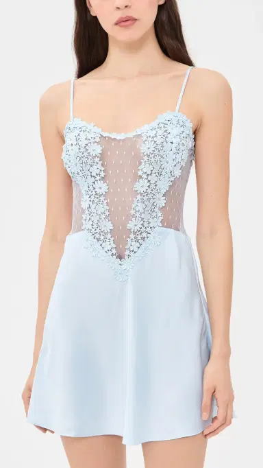 Flora Nikrooz Showstopper Chemise Ice Blue | Thumbnail 6 Flora Nikrooz Showstopper Chemise Ice Blue | Thumbnail 6