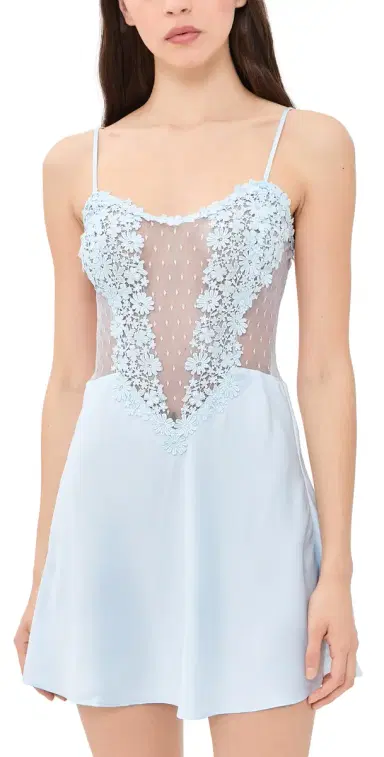 Flora Nikrooz Showstopper Chemise Ice Blue | Thumbnail 1 Flora Nikrooz Showstopper Chemise Ice Blue | Thumbnail 1