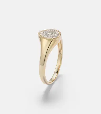 Yvonne Léon Yvonne Léon Chevalière Baby set of 2 9kt gold rings with diamonds | Thumbnail 4 Yvonne Léon Yvonne Léon Chevalière Baby set of 2 9kt gold rings with diamonds | Thumbnail 4