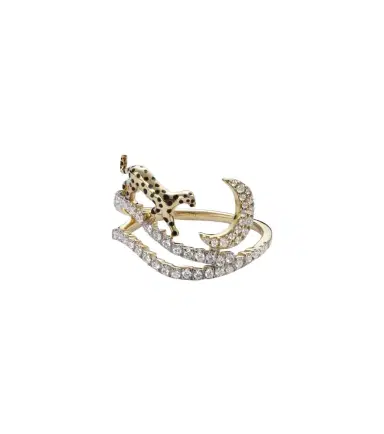 Yvonne Léon Yvonne Léon Rêves Étoilés 9kt gold and enamel ring with diamonds | Thumbnail 1 Yvonne Léon Yvonne Léon Rêves Étoilés 9kt gold and enamel ring with diamonds | Thumbnail 1