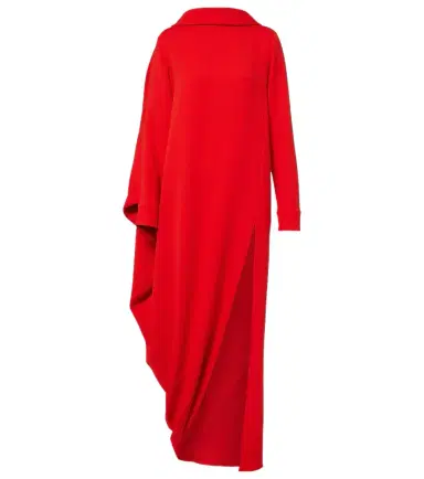 Balenciaga Caped silk and wool crêpe maxi dress | Thumbnail 1 Balenciaga Caped silk and wool crêpe maxi dress | Thumbnail 1