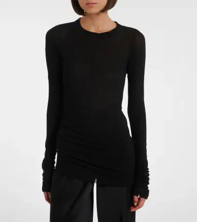 Rick Owens RIbbed-knit jersey top | Thumbnail 5 Rick Owens RIbbed-knit jersey top | Thumbnail 5