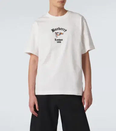 Burberry Embroidered cotton jersey T-shirt | Thumbnail 4 Burberry Embroidered cotton jersey T-shirt | Thumbnail 4