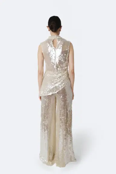 Lapointe Mesh Sequin Wide Leg Pant | Thumbnail 2 Lapointe Mesh Sequin Wide Leg Pant | Thumbnail 2