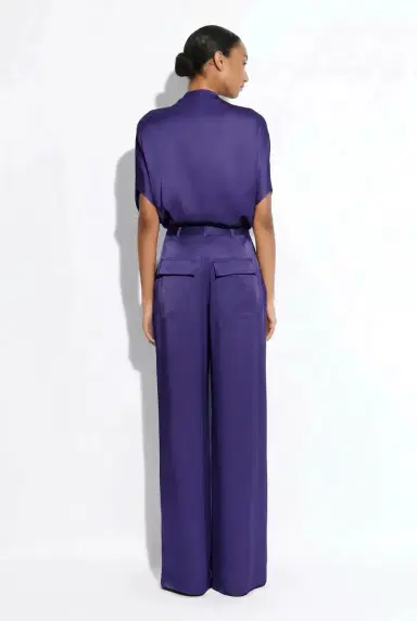 LAPOINTE Satin Relaxed Pleated Pant | Thumbnail 2 LAPOINTE Satin Relaxed Pleated Pant | Thumbnail 2