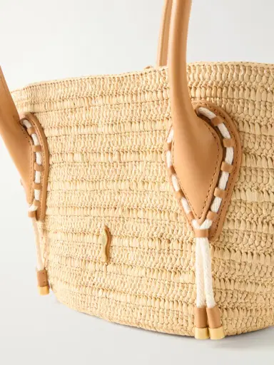 Christian Louboutin Venus Embellished Leather-trimmed Raffia Tote | Thumbnail 5 Christian Louboutin Venus Embellished Leather-trimmed Raffia Tote | Thumbnail 5