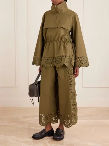 Sea Vittoria Broderie Anglaise-trimmed Shell Jacket | Thumbnail 2 Sea Vittoria Broderie Anglaise-trimmed Shell Jacket | Thumbnail 2