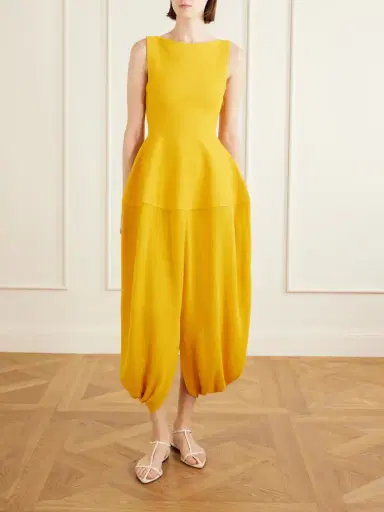 Proenza Schouler Sukki Open-back Draped Jersey Midi Dress | Thumbnail 3 Proenza Schouler Sukki Open-back Draped Jersey Midi Dress | Thumbnail 3