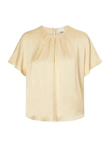 Isabel Marant Sakine Gathered Satin Blouse | Thumbnail 1 Isabel Marant Sakine Gathered Satin Blouse | Thumbnail 1