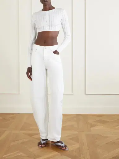 Alaïa Mid-rise Wide-leg Jeans | Thumbnail 2 Alaïa Mid-rise Wide-leg Jeans | Thumbnail 2