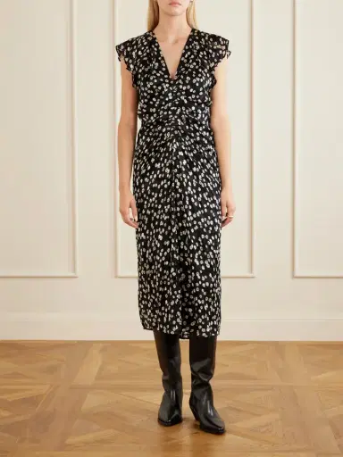 Isabel Marant Lyndsay Floral-print Chiffon Midi Dress | Thumbnail 3 Isabel Marant Lyndsay Floral-print Chiffon Midi Dress | Thumbnail 3