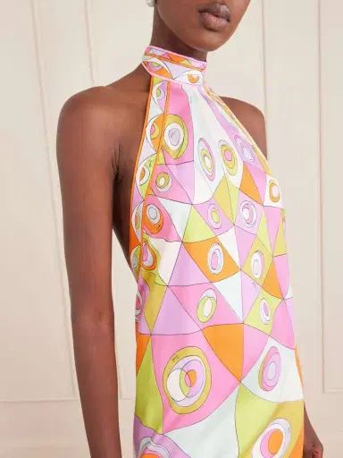 PUCCI Asymmetric Printed Silk-twill Halterneck Dress | Thumbnail 4 PUCCI Asymmetric Printed Silk-twill Halterneck Dress | Thumbnail 4