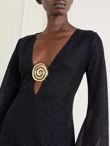Oséree Lumiere Spiral Embellished Lurex Coverup | Thumbnail 4 Oséree Lumiere Spiral Embellished Lurex Coverup | Thumbnail 4