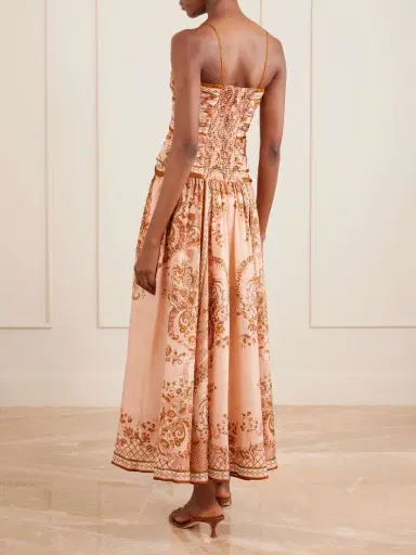 Zimmermann Aster Cutout Knotted Printed Silk Midi Dress | Thumbnail 3 Zimmermann Aster Cutout Knotted Printed Silk Midi Dress | Thumbnail 3