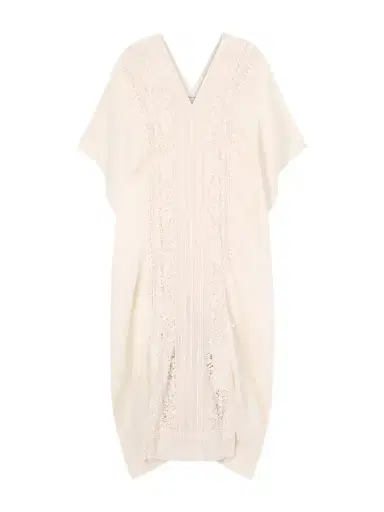Miguelina Brea Floral-embroidered Linen Coverup | Thumbnail 1 Miguelina Brea Floral-embroidered Linen Coverup | Thumbnail 1