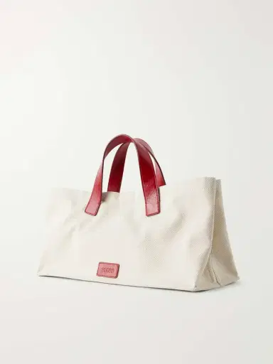 Staud +da Adolfo Port Logo Embroidered Canvas Tote | Thumbnail 4 Staud +da Adolfo Port Logo Embroidered Canvas Tote | Thumbnail 4
