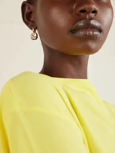 Roxanne Assoulin Cubic Cushion Gold-tone, Cubic Zirconia And Enamel Earrings | Thumbnail 2 Roxanne Assoulin Cubic Cushion Gold-tone, Cubic Zirconia And Enamel Earrings | Thumbnail 2