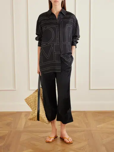 TOTEME Embroidered Silk-twill Shirt | Thumbnail 2 TOTEME Embroidered Silk-twill Shirt | Thumbnail 2