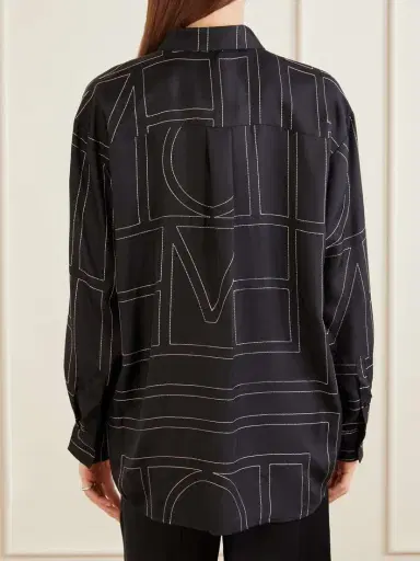 TOTEME Embroidered Silk-twill Shirt | Thumbnail 4 TOTEME Embroidered Silk-twill Shirt | Thumbnail 4