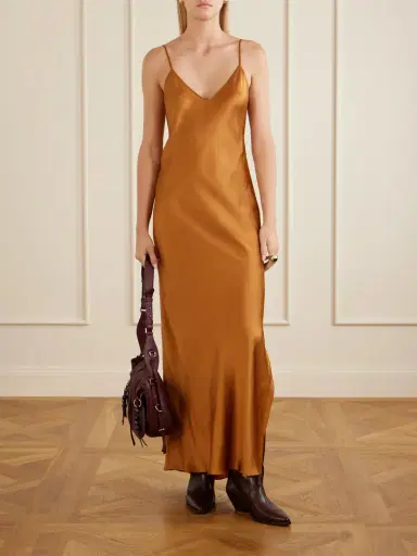 Isabel Marant Nevana Satin Maxi Dress | Thumbnail 2 Isabel Marant Nevana Satin Maxi Dress | Thumbnail 2