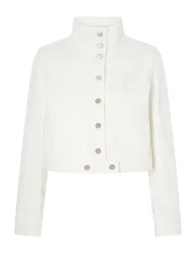 Courrèges Reedition Cropped Logo-embroidered Denim Jacket | Thumbnail 1 Courrèges Reedition Cropped Logo-embroidered Denim Jacket | Thumbnail 1