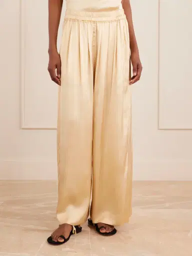 Isabel Marant Nolia Pleated Satin Wide-leg Pants | Thumbnail 3 Isabel Marant Nolia Pleated Satin Wide-leg Pants | Thumbnail 3
