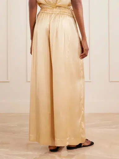 Isabel Marant Nolia Pleated Satin Wide-leg Pants | Thumbnail 4 Isabel Marant Nolia Pleated Satin Wide-leg Pants | Thumbnail 4