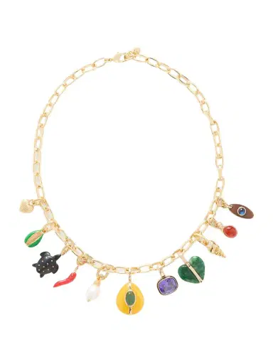 Roxanne Assoulin The Tiny Treasure Gold-tone, Pearl, Crystal, Cubic Zirconia And Enamel Necklace | Thumbnail 1 Roxanne Assoulin The Tiny Treasure Gold-tone, Pearl, Crystal, Cubic Zirconia And Enamel Necklace | Thumbnail 1