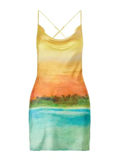 Donde Esteban Formentera Printed Silk-blend Mini Dress | Thumbnail 1 Donde Esteban Formentera Printed Silk-blend Mini Dress | Thumbnail 1