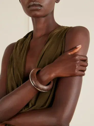Jacques Marie Mage + Loulou De La Falaise Lucie Silver-plated And Wood Cuff | Thumbnail 2 Jacques Marie Mage + Loulou De La Falaise Lucie Silver-plated And Wood Cuff | Thumbnail 2