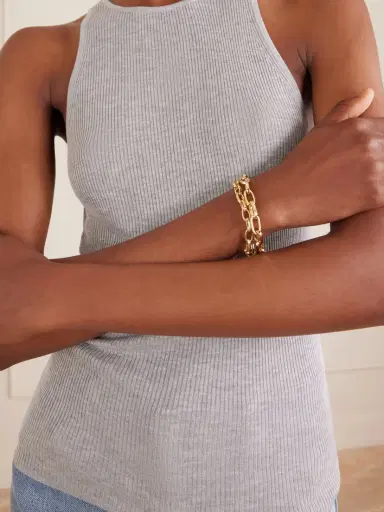 Roxanne Assoulin The Paperclip Gold-tone Chain Bracelet | Thumbnail 2 Roxanne Assoulin The Paperclip Gold-tone Chain Bracelet | Thumbnail 2